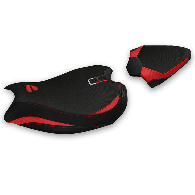 Ducati Panigale V2 2020-2024 Seat Cover Tappezzeria Italia in Red and Black