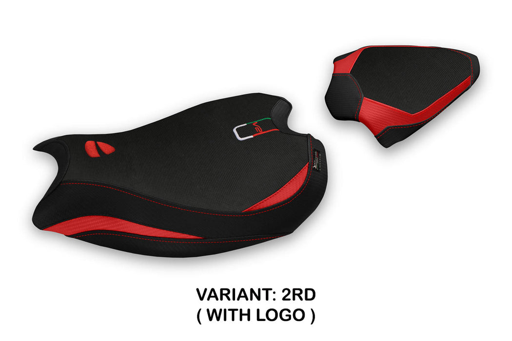 Ducati Panigale V2 2020-2024 Seat Cover Tappezzeria Italia in Red and Black