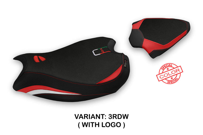 Ducati Panigale V2 2020-2024 Seat Cover Tappezzeria Italia in Red, White and Black