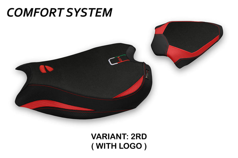 Ducati Panigale V2 2020-2024 Seat Cover Tappezzeria Italia Comfort in Red and Black