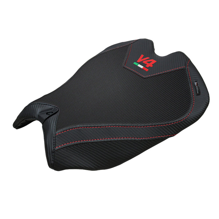 Ducati Panigale V4 2025 Seat Cover Tappezzeria Black V4 Logo