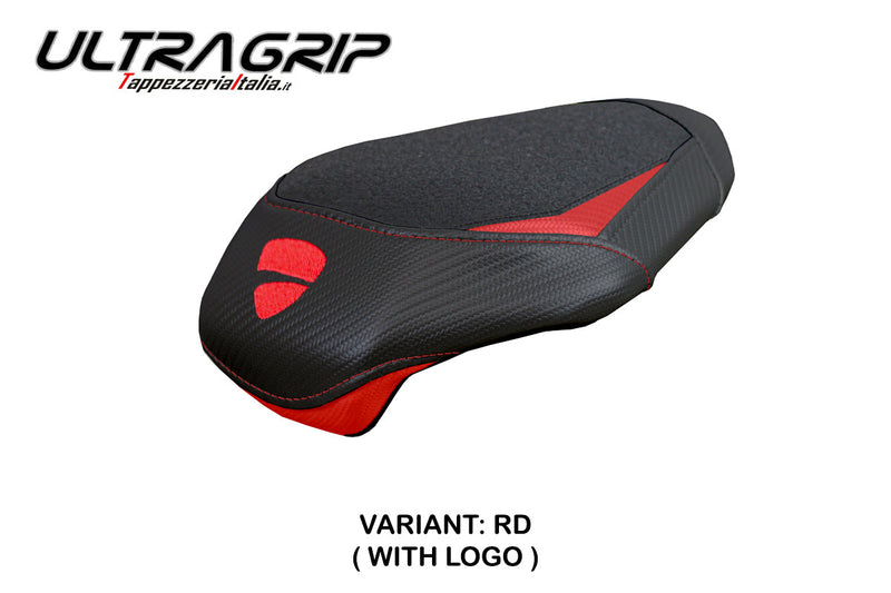 Ducati Panigale V4 2025 Passenger Seat Cover Tappezzeria Ultragrip Black Red