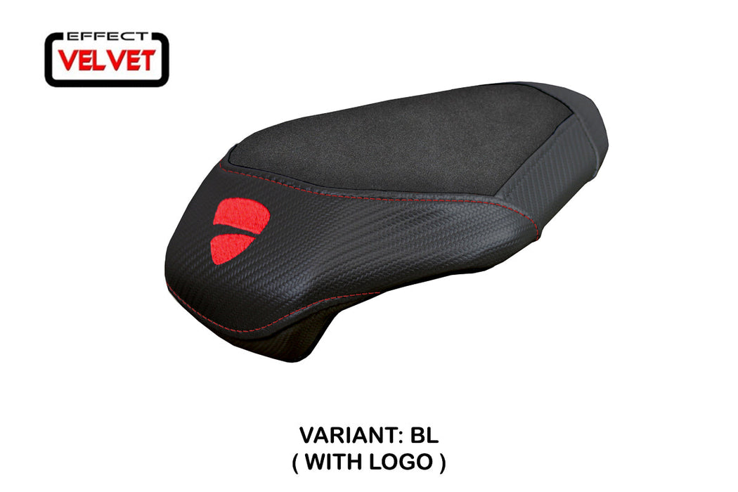 Ducati Panigale V4 2025 Passenger Seat Cover Tappezzeria Suede Black
