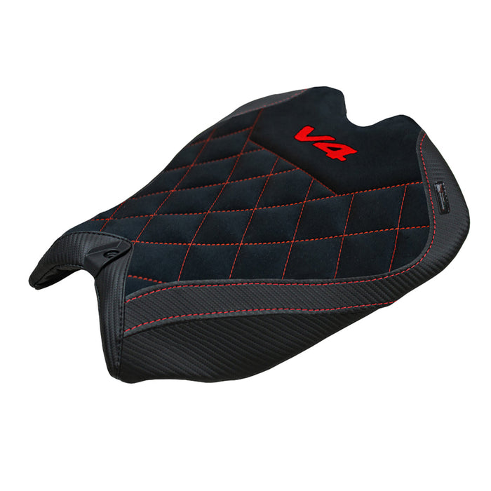 Ducati Panigale V4 2025 Seat Cover Tappezzeria Suede Special Edition Black