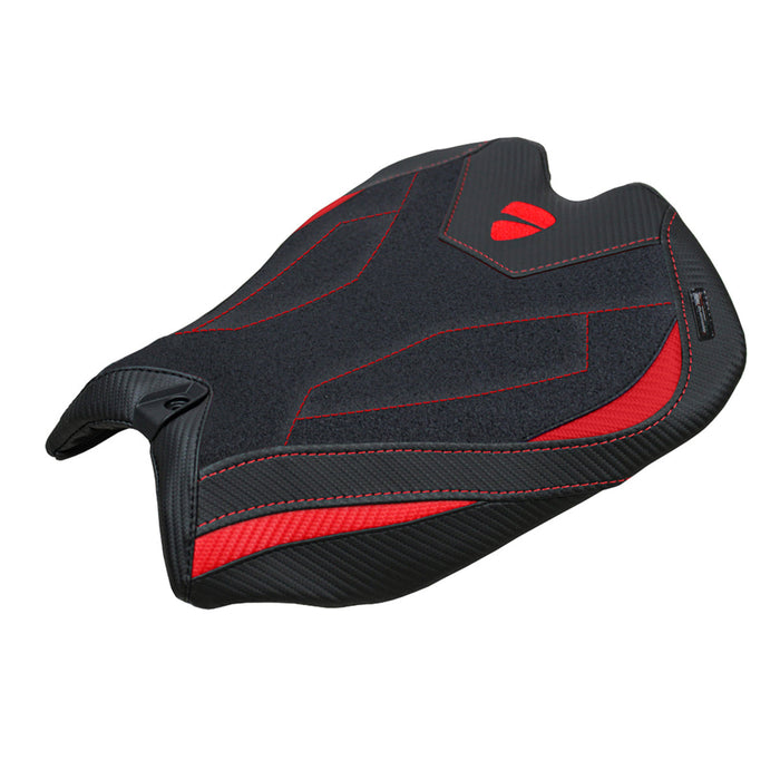 Ducati Panigale V4 2025 Seat Cover Tappezzeria Ultragrip Black Red Ducati Logo