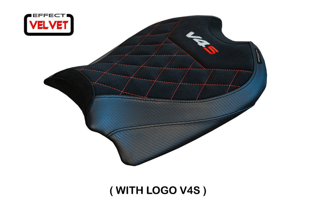 Ducati Panigale V4 S 2018-2024 Seat Cover Tappezzeria Italia in Black Diamond