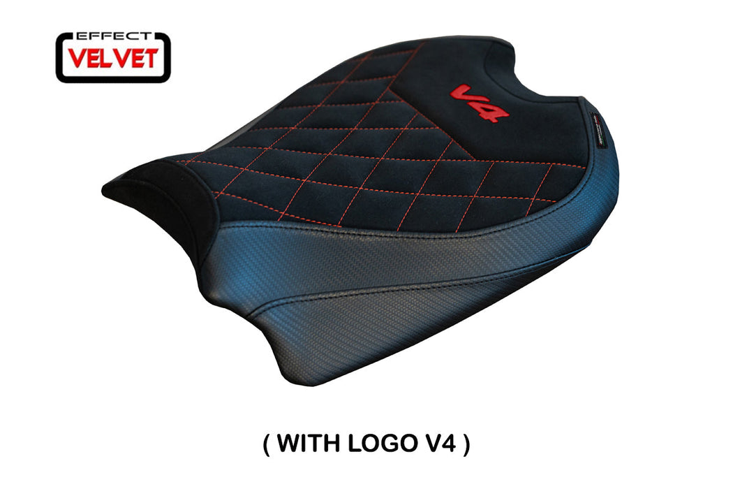 Ducati Panigale V4 2018-2024 Seat Cover Tappezzeria Italia in Black Diamond