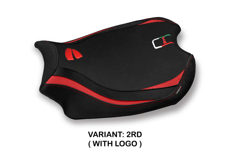 Ducati Panigale V4 2018-2024 Seat Cover Tappezzeria Italia in Red and Black