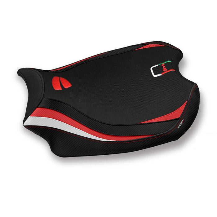 Ducati Panigale V4 2018-2024 Seat Cover Tappezzeria Italia in Red and White