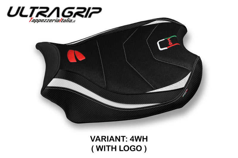 Ducati Panigale V4 2018-2024 Seat Cover Tappezzeria Italia Ultragrip in White