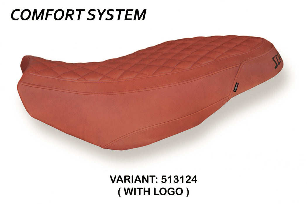Ducati Scrambler 400 800 1100 2015-2024 Seat Cover Tappezzeria Italia Comfort in Brick