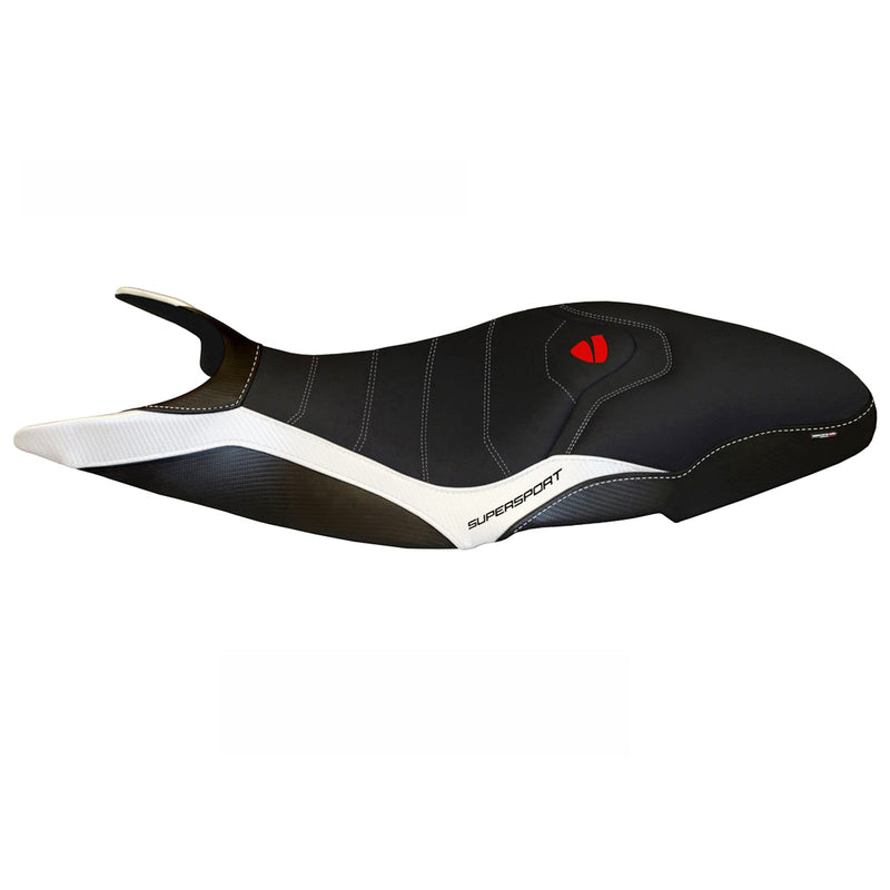 Ducati Super Sport 950S 2017-2024 Seat Cover Tappezzeria Italia Comfort in White and Black