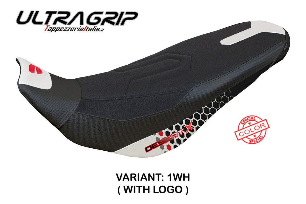 Ducati Desert X Rally 2022-2024 Seat Cover Tappezzeria Italia Ultragrip in Special White