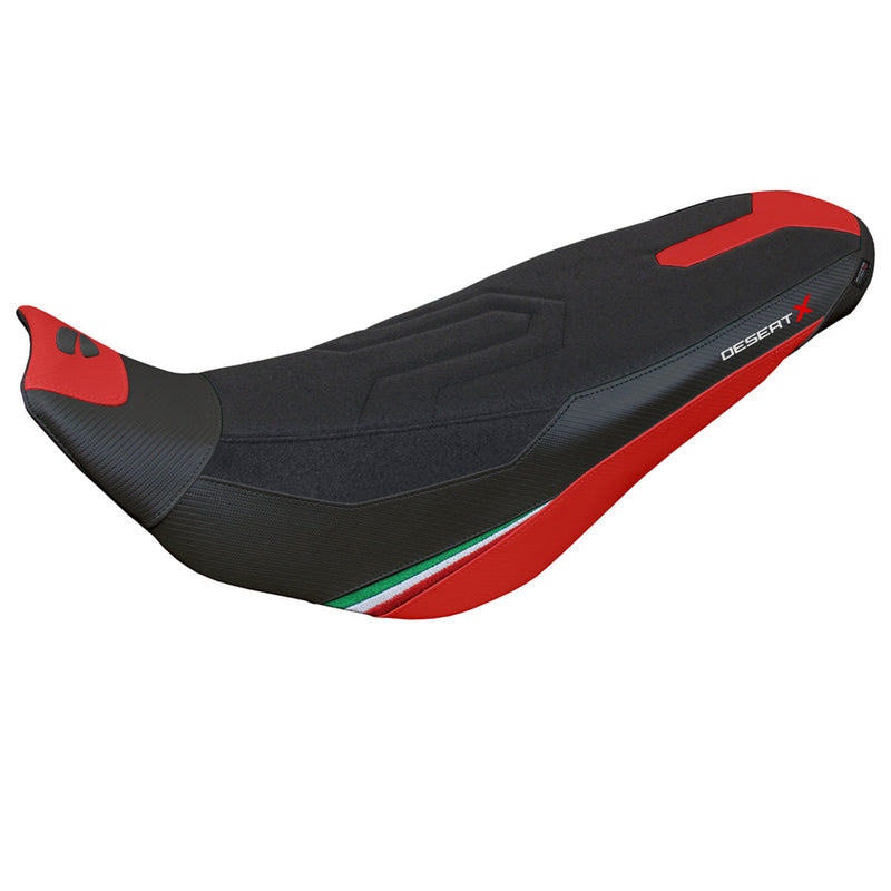Ducati Desert X Rally 2022-2024 Seat Cover Tappezzeria Italia Ultragrip in Red and Black