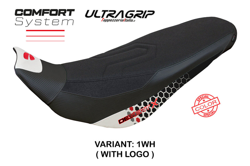 Ducati Desert X Rally 2022-2024 Seat Cover Tappezzeria Italia Comfort in Special White