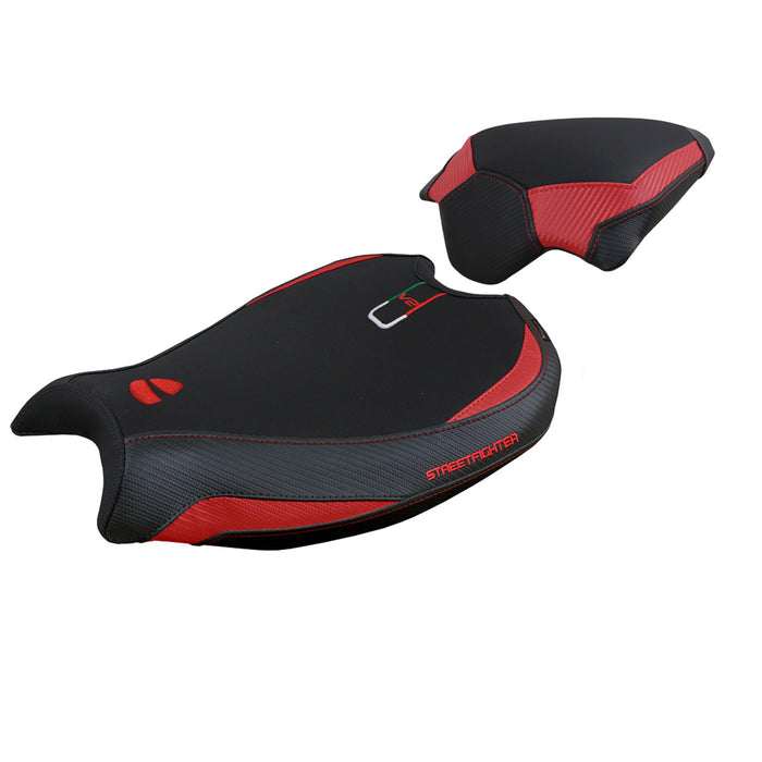 Ducati Streetfighter V2 2022-2024 Seat Cover Tappezzeria Italia in Red and Black