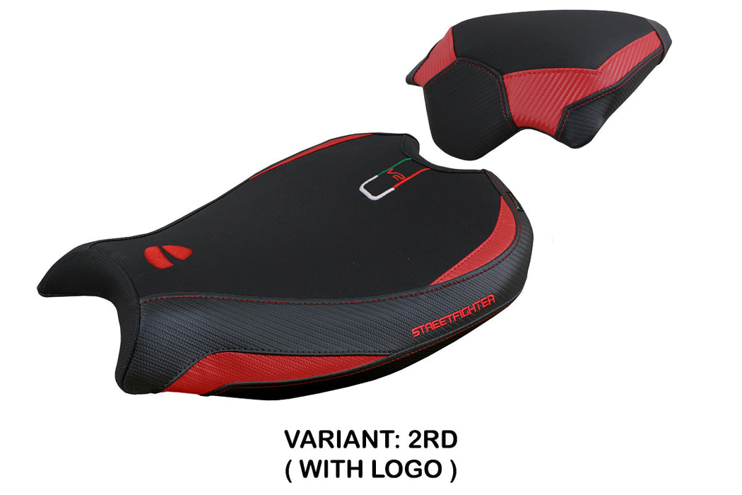 Ducati Streetfighter V2 2022-2024 Seat Cover Tappezzeria Italia in Red and Black