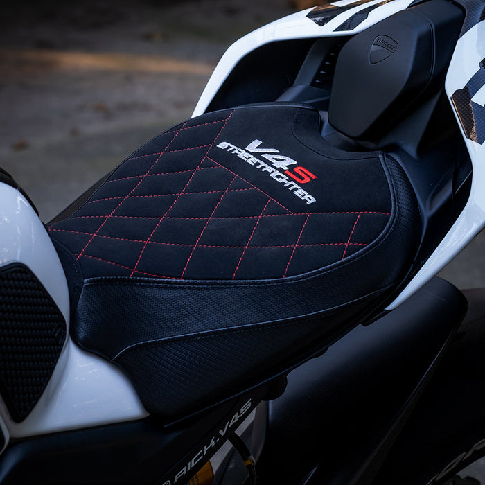 Ducati Streetfighter V4 S 2020-2024 Seat Cover Tappezzeria Italia in Velvet Black Diamond