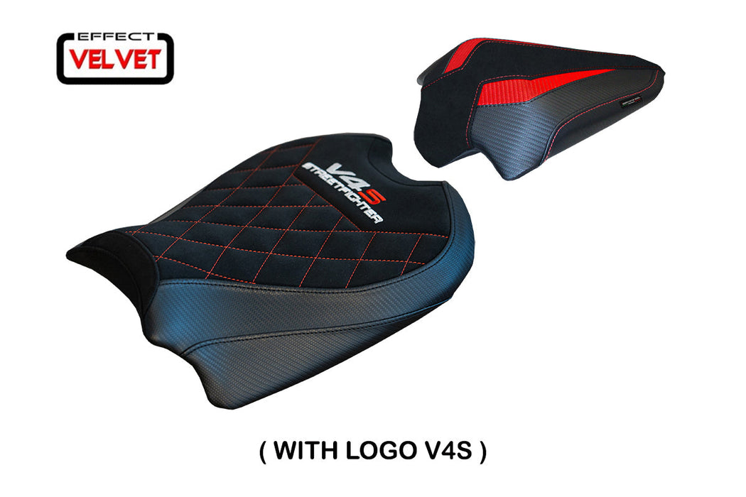 Ducati Streetfighter V4 S 2020-2024 Seat Cover Tappezzeria Italia in Velvet Black Diamond
