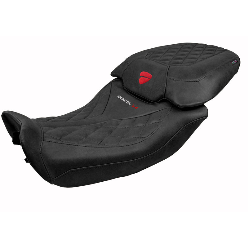 Ducati Diavel V4 2023-2025 Seat Cover Tappezzeria Italia in Diablo Classic Leather Black
