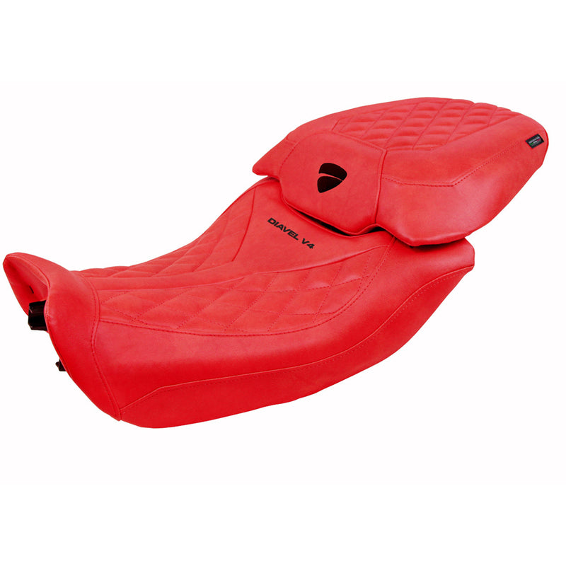 Ducati Diavel V4 2023-2025 Seat Cover Tappezzeria Italia in Diablo Classic Leather Red