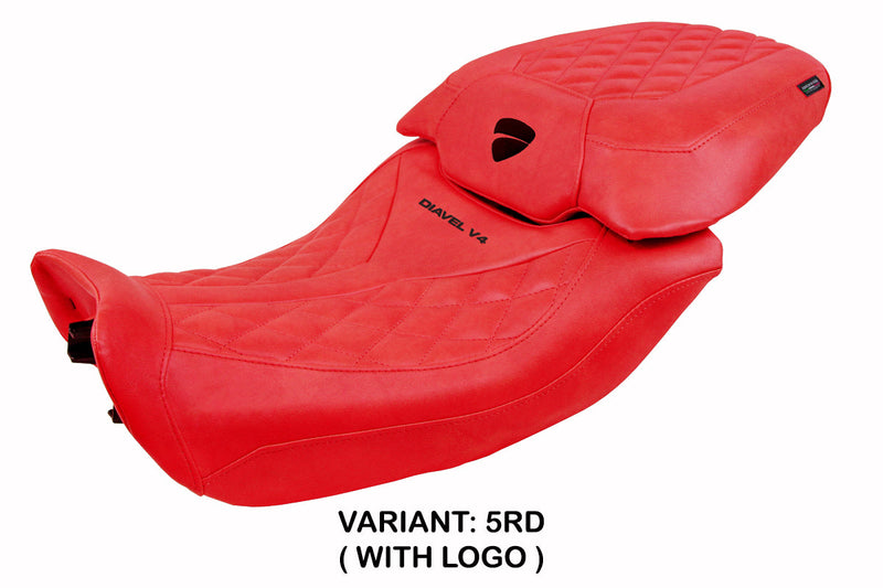 Ducati Diavel V4 2023-2025 Seat Cover Tappezzeria Italia in Diablo Classic Leather Red