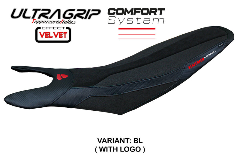 Ducati Hypermotard 698 Mono 2024 Seat Cover Tappezzeria Italia Comfort in Ultragrip Black