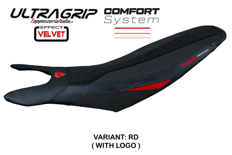 Ducati Hypermotard 698 Mono 2024 Seat Cover Tappezzeria Italia Comfort Ultragrip in Red