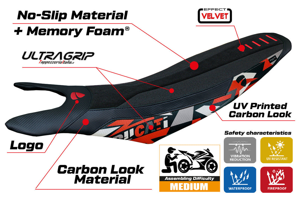 Ducati Hypermotard 698 2024 Seat Cover Tappezzeria Italia Comfort Ultragrip Special Ed.