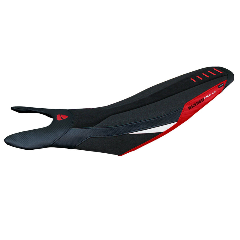 Ducati Hypermotard 698 Mono 2024 Seat Cover Tappezzeria Italia Ultragrip in Red White