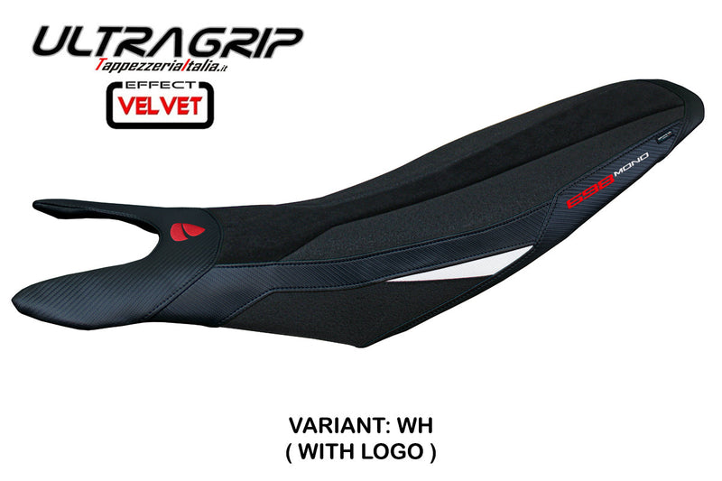 Ducati Hypermotard 698 Mono 2024 Seat Cover Tappezzeria Italia Ultragrip in White