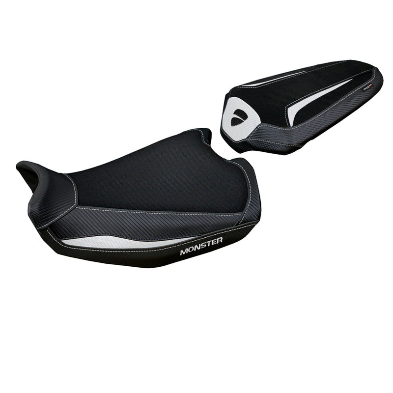Ducati Monster 937 950 2021-2024 Seat Cover Tappezzeria Italia in White and Black