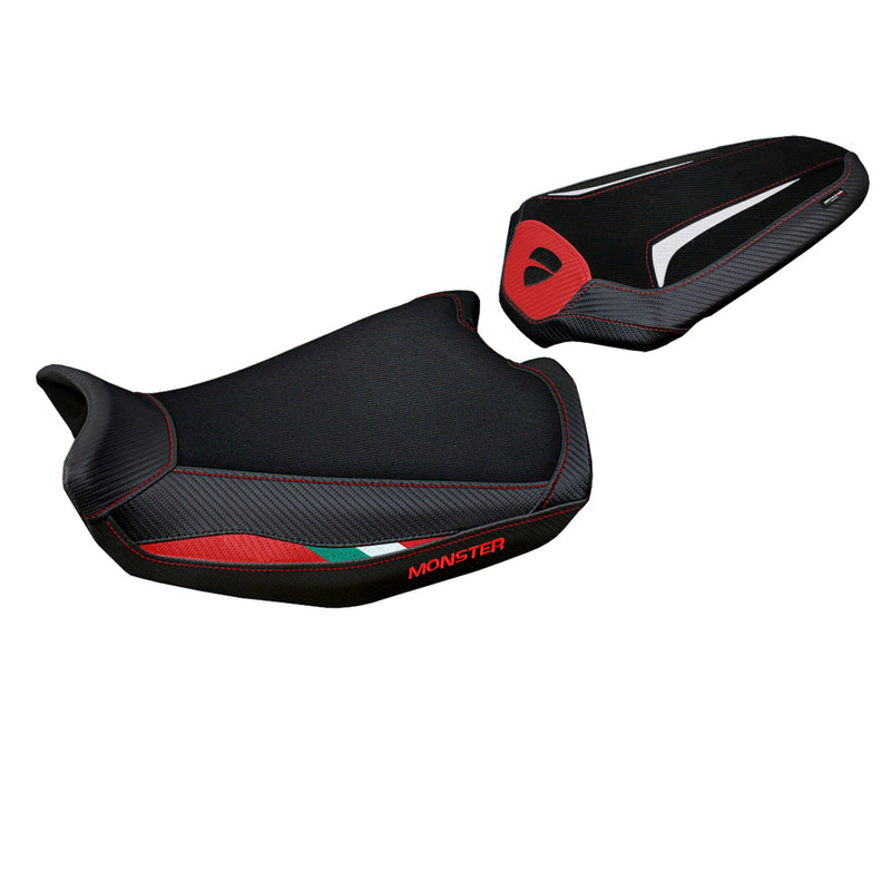 Ducati Monster 937 950 2021-2024 Seat Cover Tappezzeria Italia in Red, White and Black