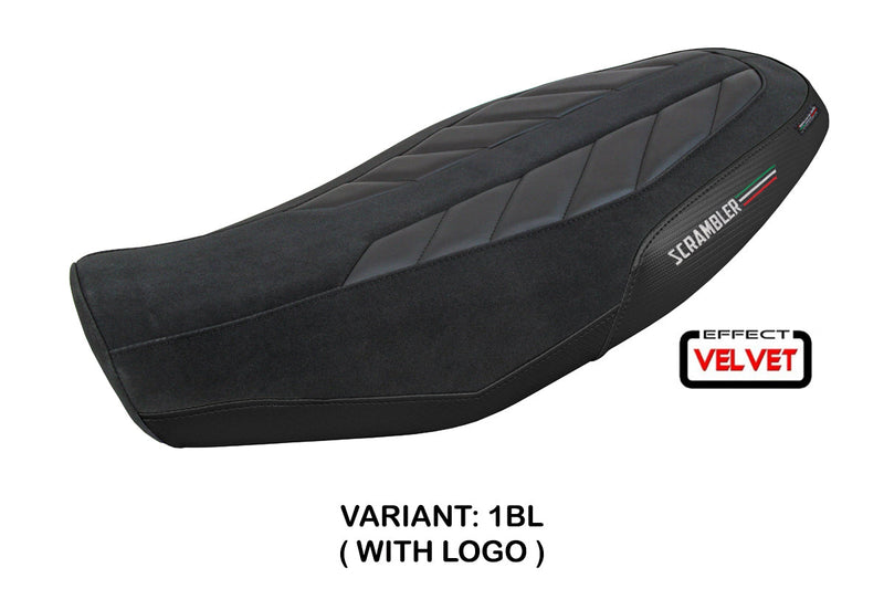 Ducati Scrambler 800 2023-2024 Seat Cover Tappezzeria Italia in Velvet Look Black