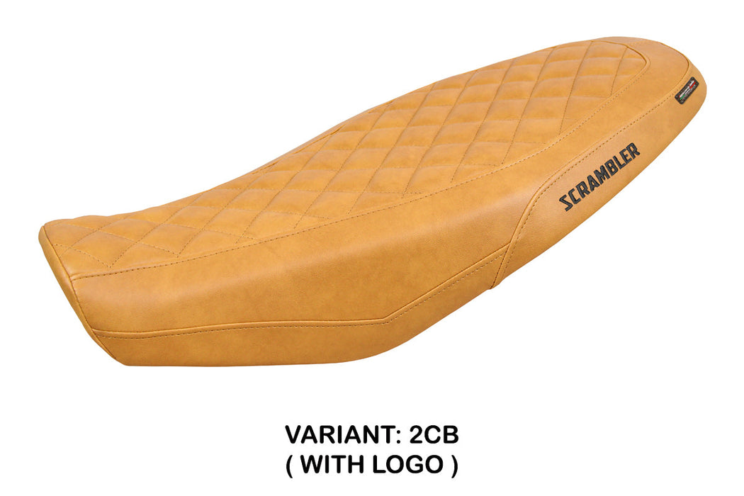 Ducati Scrambler 800 2023-2024 Seat Cover Tappezzeria Italia in Camel Leather Look Diamond
