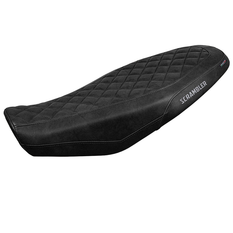 Ducati Scrambler 800 2023-2024 Seat Cover Tappezzeria Italia in Black Leather Look Diamond
