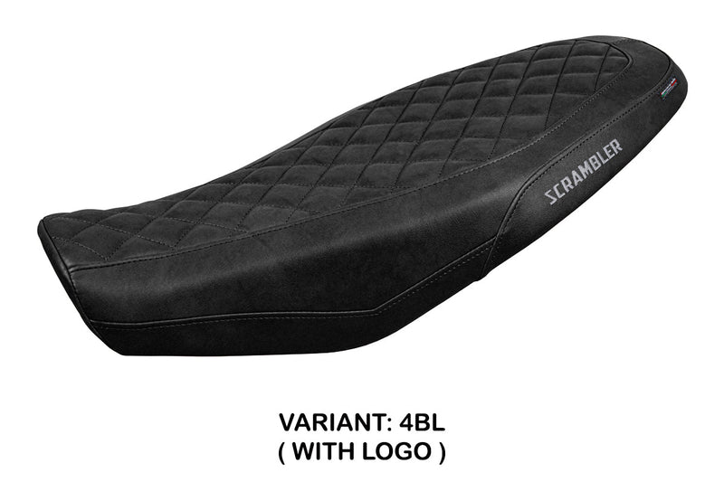 Ducati Scrambler 800 2023-2024 Seat Cover Tappezzeria Italia in Black Leather Look Diamond