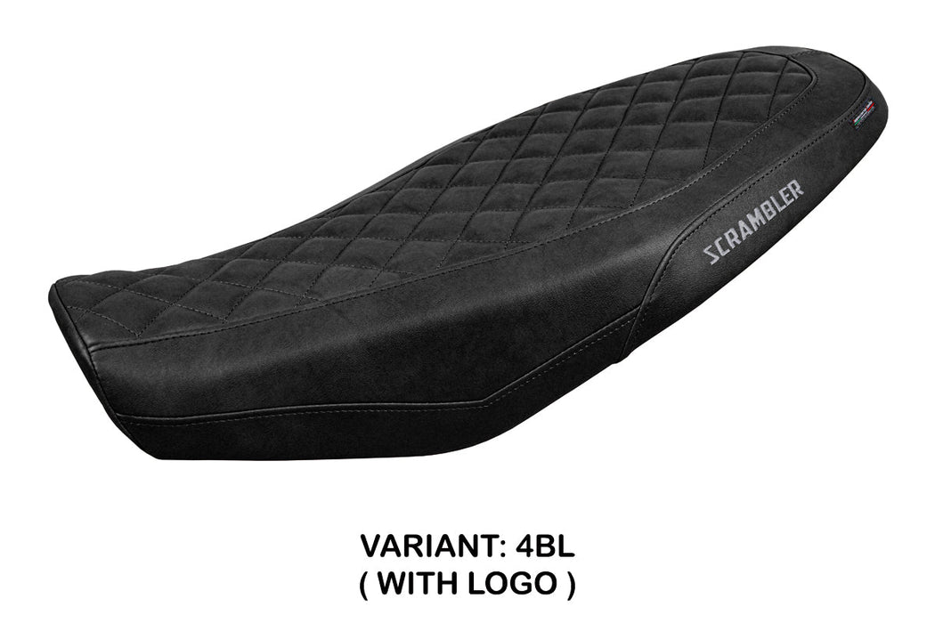 Ducati Scrambler 800 2023-2024 Seat Cover Tappezzeria Italia in Black Leather Look Diamond