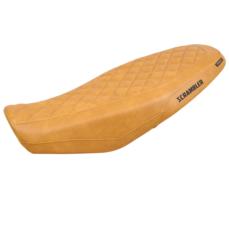 Ducati Scrambler 800 2023-2024 Seat Cover Tappezzeria Italia Comfort in Camel Leather Diamond