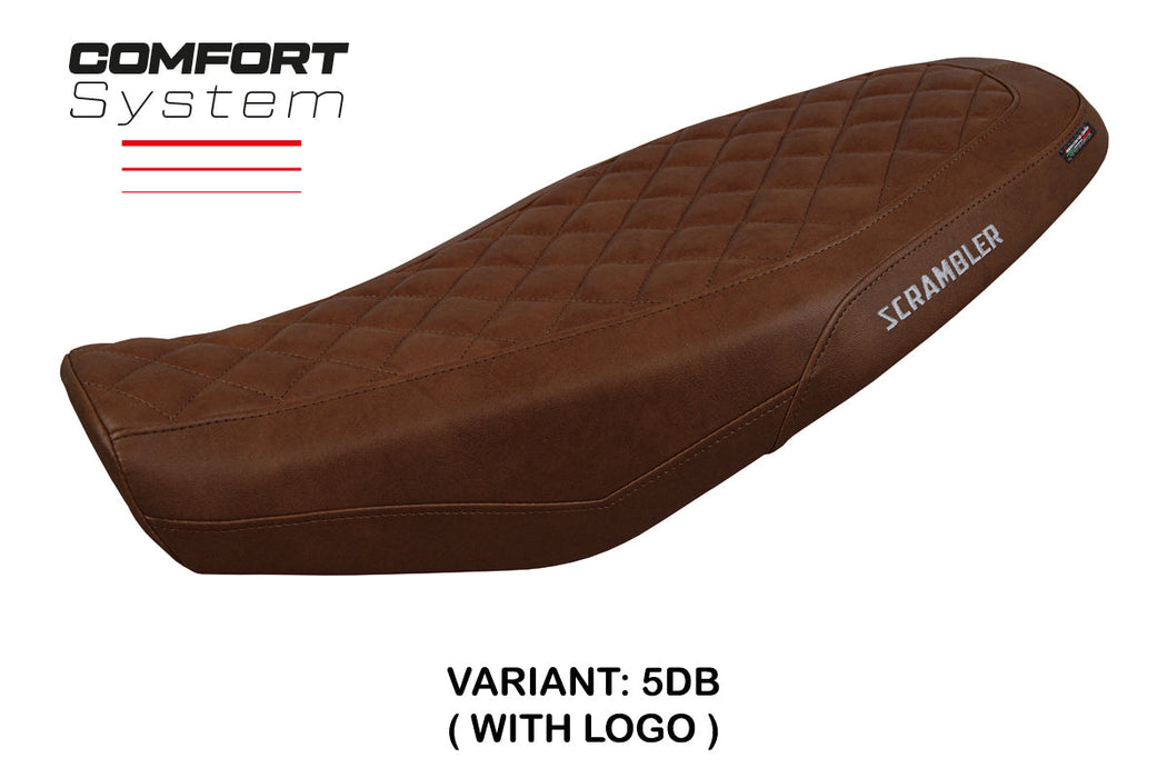 Ducati Scrambler 800 2023-2024 Seat Cover Tappezzeria Italia Comfort in Dark Brown Leather Look