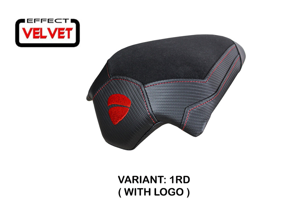 Ducati Streetfighter V4 Passenger 2020-2024 Seat Cover Tappezzeria Italia in Red and Black SE