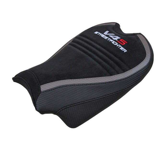 Ducati Streetfighter V4S 2020-2024 Seat Cover Tappezzeria Italia in Velvet Grey and Black SpED