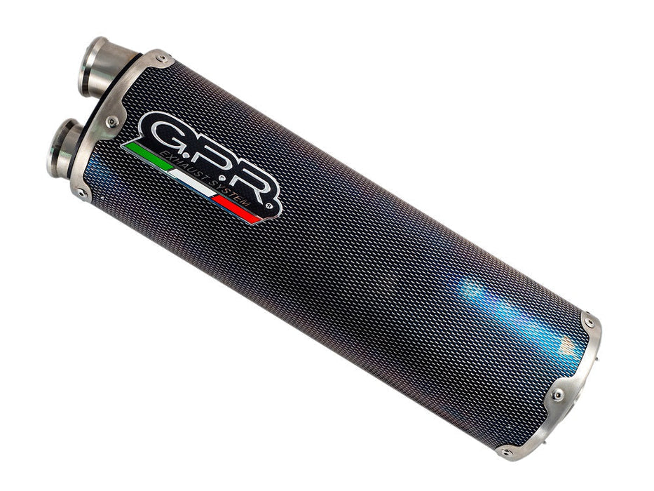 GPR Exhaust System Cf Moto 800 Mt Touring 2022-2024, Dual Poppy, Slip-on Exhaust Including Removable DB Killer and Link Pipe