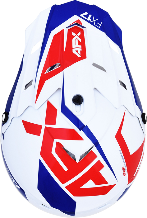 AFX FX-17 Motorcycle Helmet - Aced - Red/White/Blue - Large 0110-6481