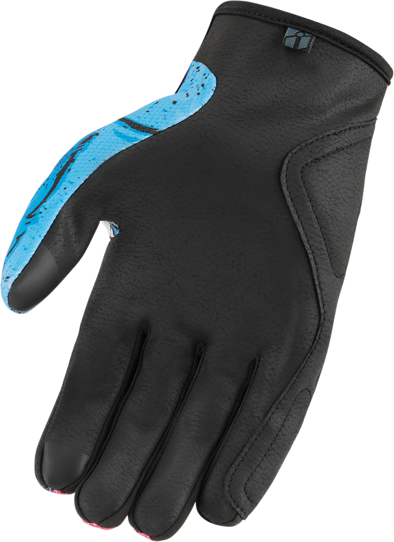 ICON Hooligan™ Beastie Bunny Womens Motorcycle Gloves - Pink - Small 3301-4414