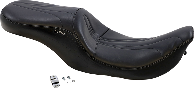 LE PERA Sorrento 2-Up Seat - Stitched - Black - FLHR '02-'07 LH-907RK