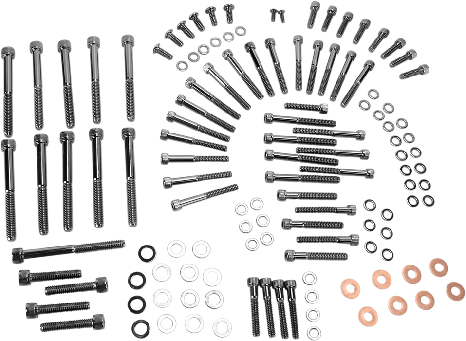 DRAG SPECIALTIES Bolt Kit - Knurled - Motor MK694BK