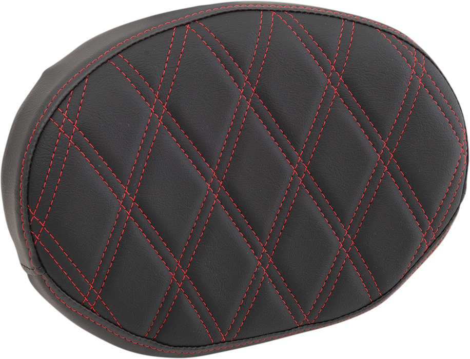 DRAG SPECIALTIES Sissy Bar Pad - Double Diamond - Red - Oval 0822-0448