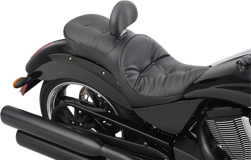 DRAG SPECIALTIES Low Profile Seat - Driver's Backrest - Pillow - Vegas NOT FIT WITH OEM BACKREST 0810-1607