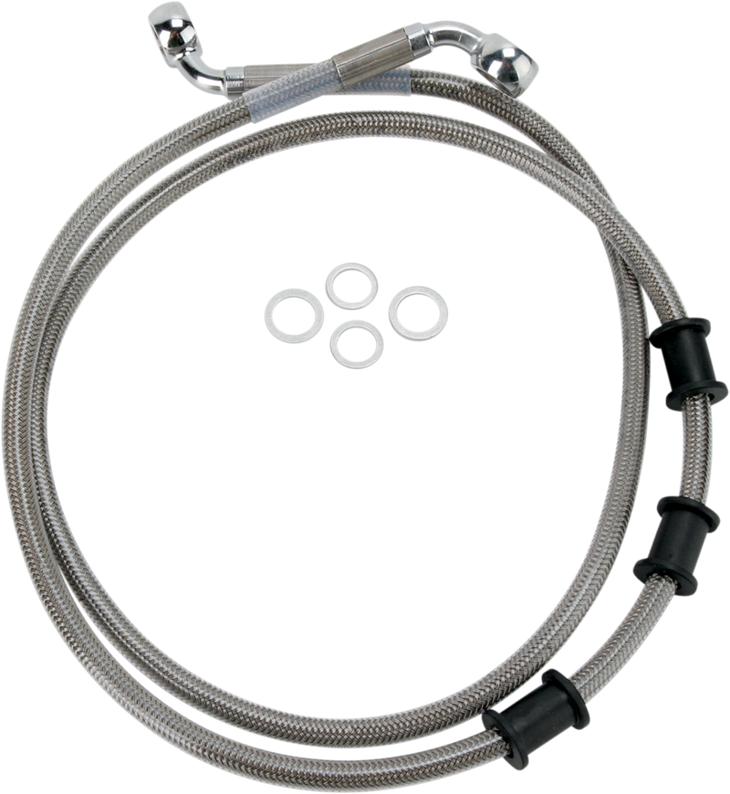 DRAG SPECIALTIES Brake Line - Front - +8" - Stainless Steel 680219-8